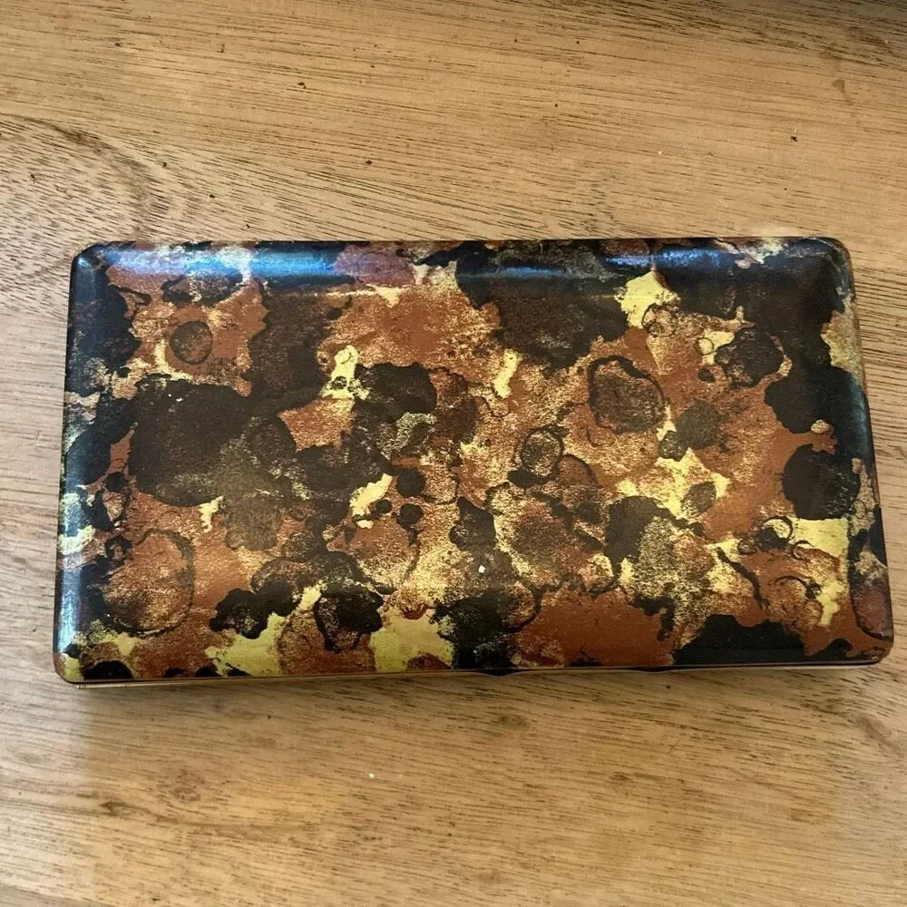 Vintage Black velvet jewelry box ring case.